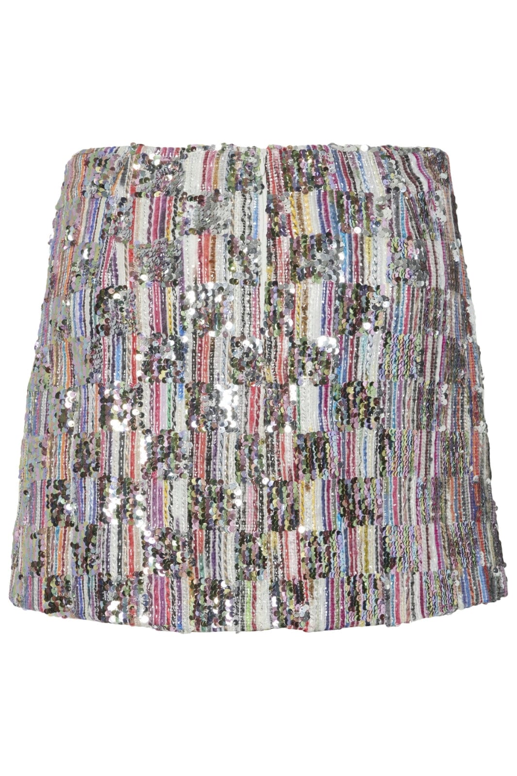 Pieces - Pcnaina Short Sequins Skirt - 4750115 Cloud Dancer Multi Sequence