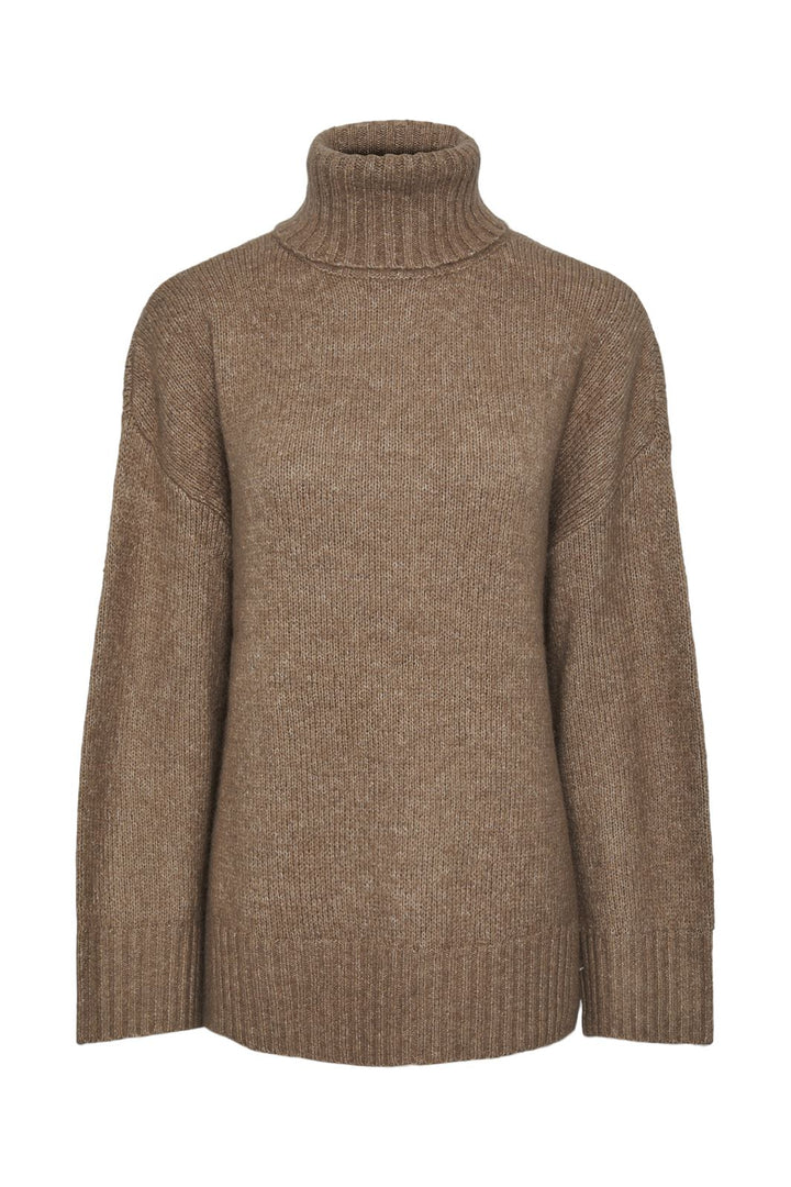 Pieces - Pcnancy Ls Loose Roll Neck Knit - 4264158 Fossil