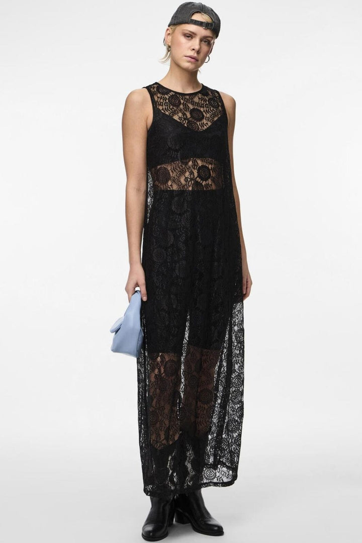 Pieces - Pcolline Sl Tank Lace Dress - 4634014 Black