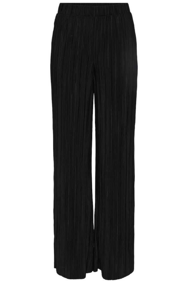 Pieces - Pcpammi Wide Plisse Pants Pwp - 4476692 Black Bukser 