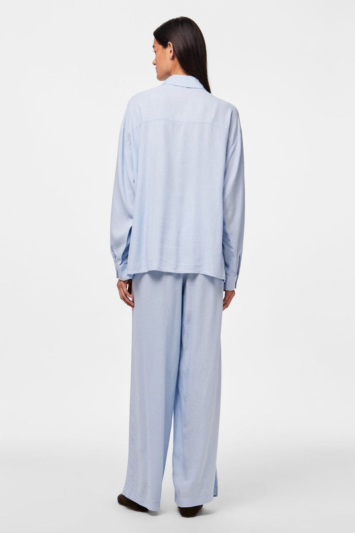 Pieces - Pcpia Ls Loose Shirt - 4648858 Cashmere Blue