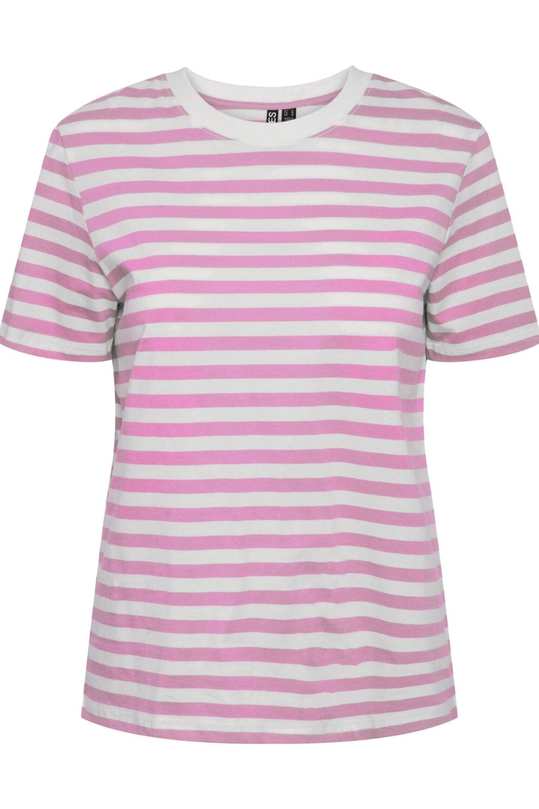 Pieces - Pcria Ss Tee Stripes - 4474679 Pastel Lavender Bright White T-shirts 