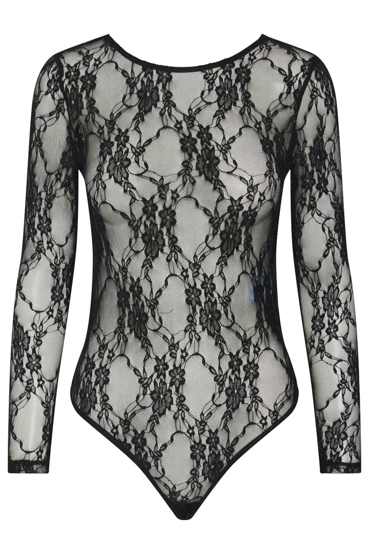 Pieces - Pcrillo Ls Bodystocking - 4611706 Black Bodysuits 