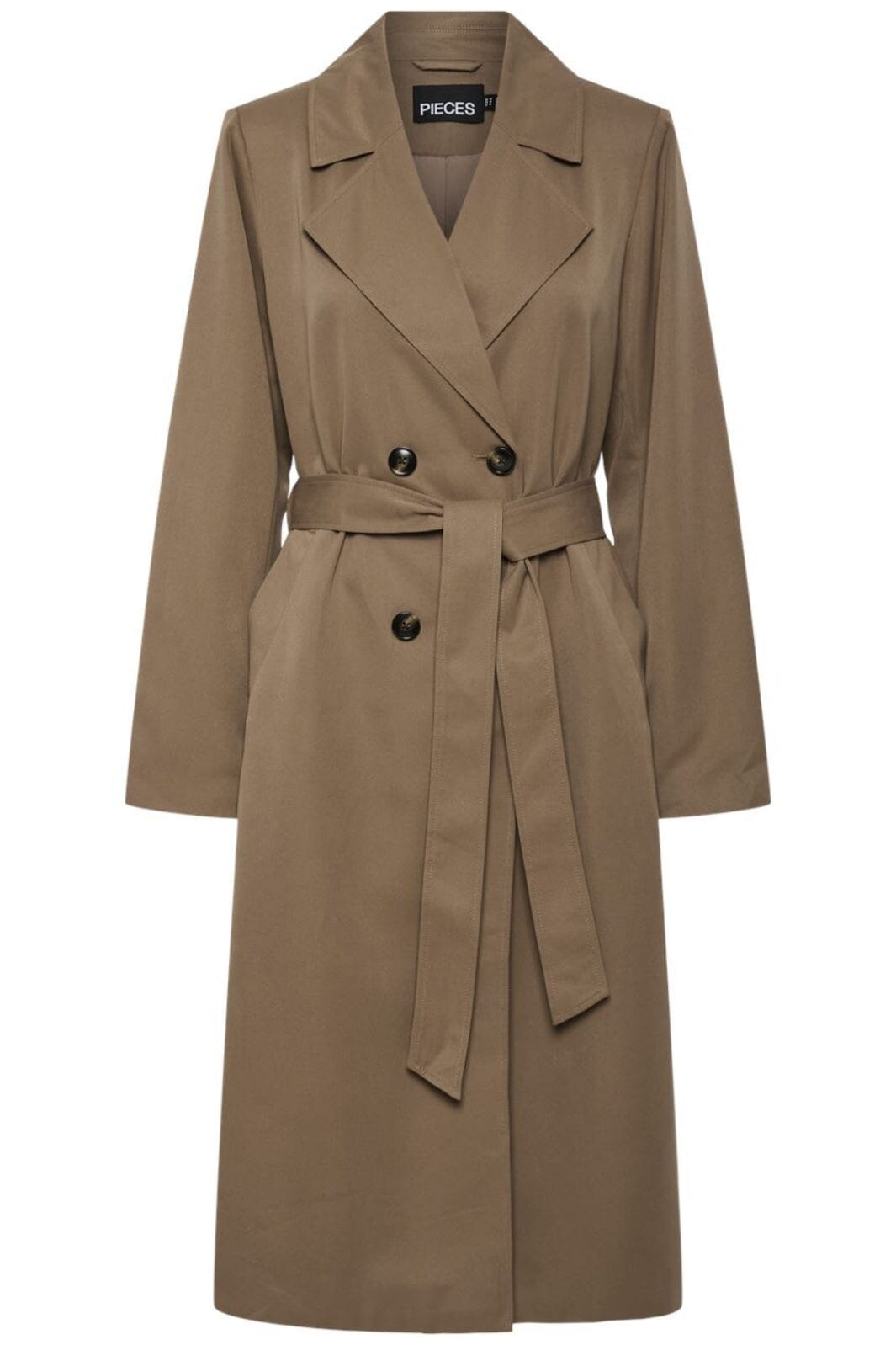 Pieces - Pcscarlett Ls Trenchcoat - 4638249 Brown Lentil