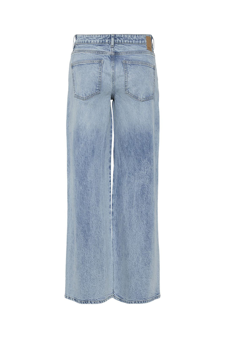 Pieces - Pcselma Lw Wide Jeans Lb - 4622362 Light Blue Denim