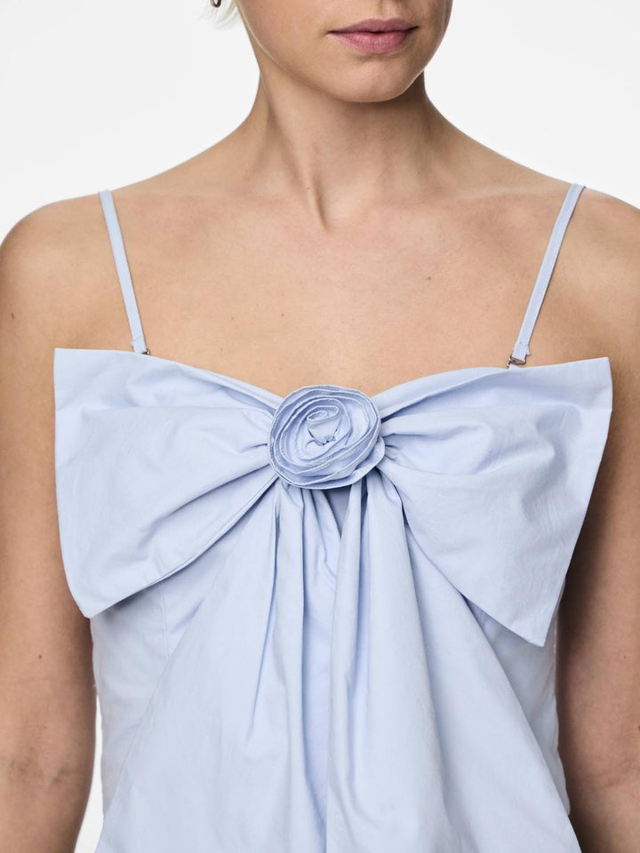 Pieces - Pcsofia Strap Bow Crop Top - 4666330 Nantucket Breeze Toppe 