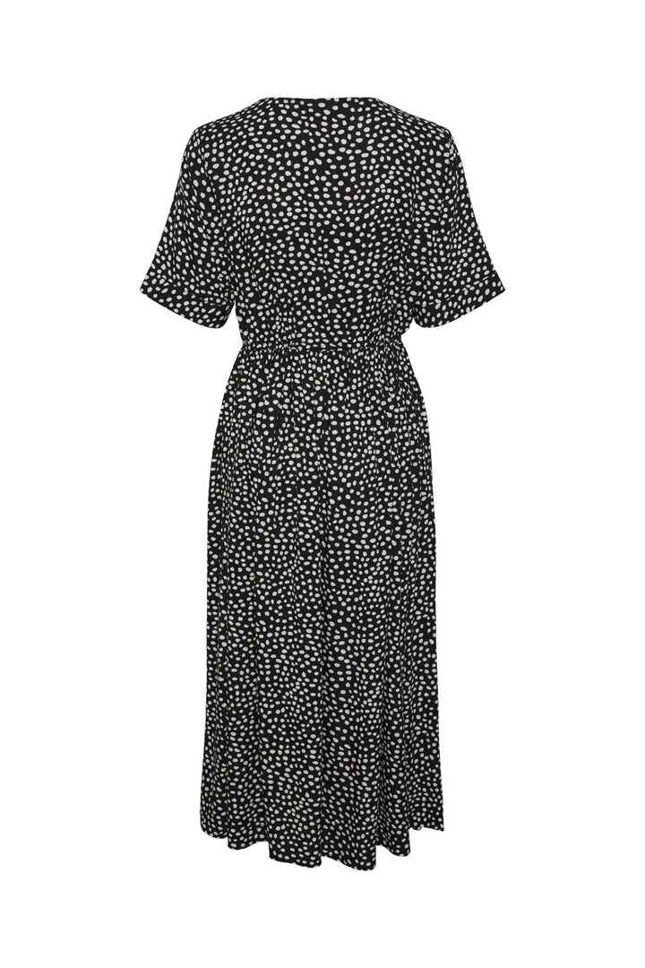 Pieces - Pctala Ss String Tie Midi Dress - 4406756 Black Dot