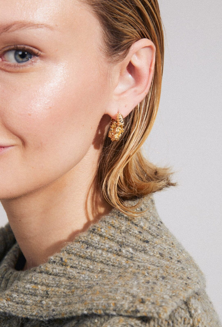 PILGRIM - Act Hoop Earrings - Gold Plated Øreringe 