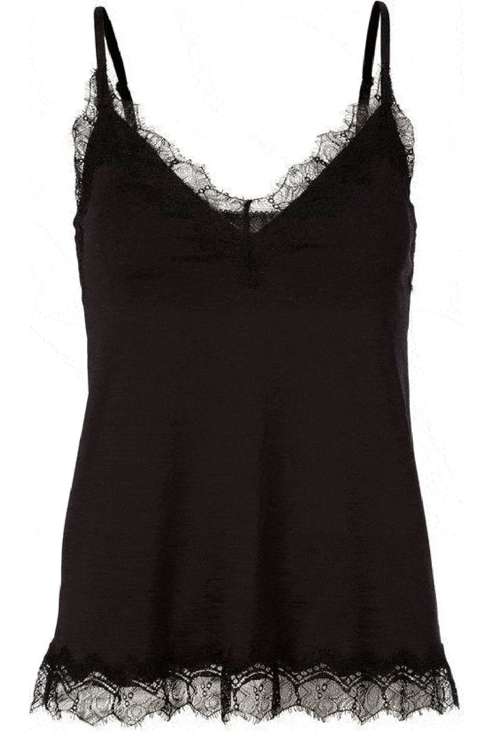 Rosemunde - Strap Top - Black Toppe 