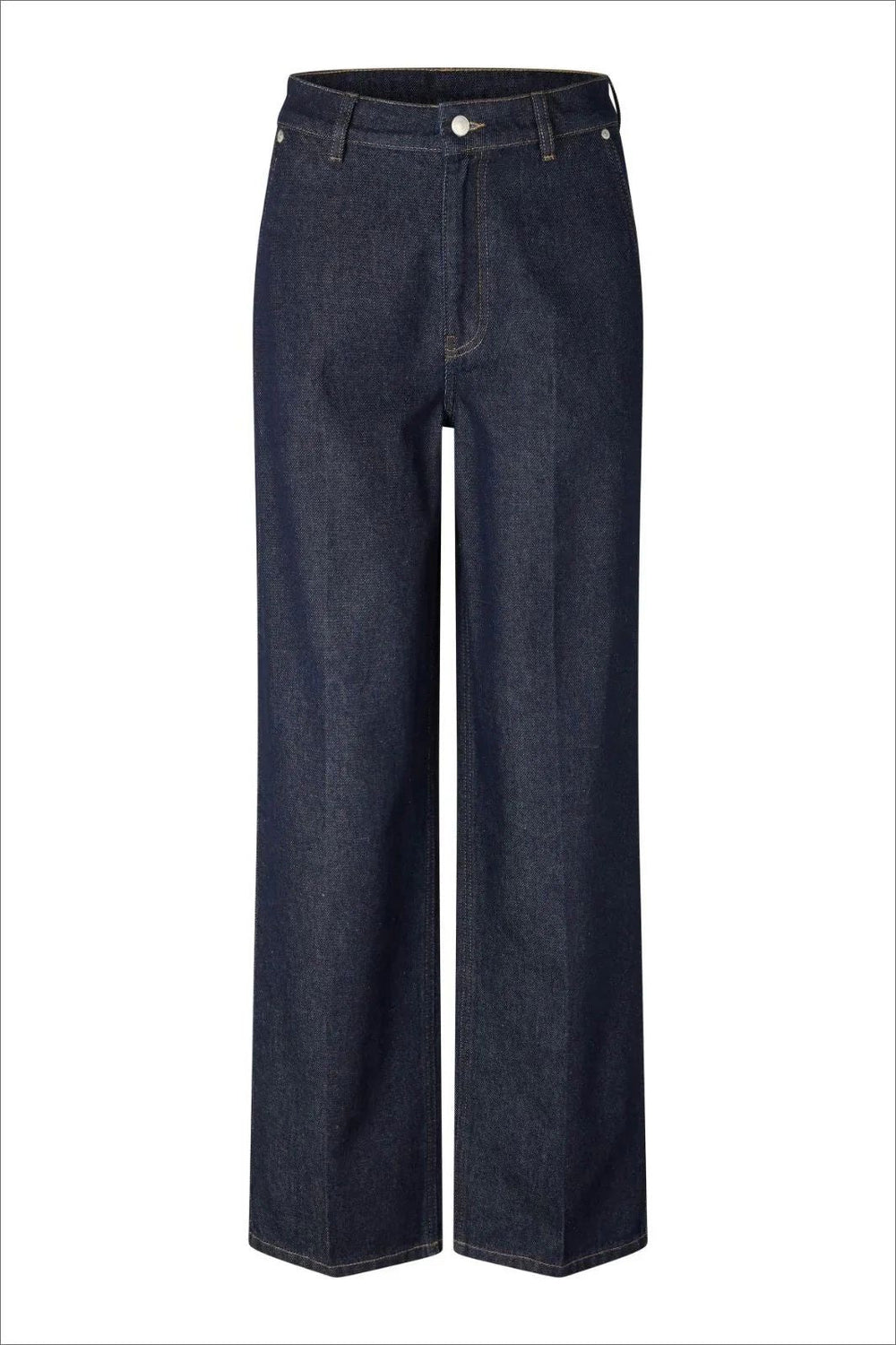 Second Female - Columbus New Denim Trousers 59722 - 5998 Dark blue denim Bukser 