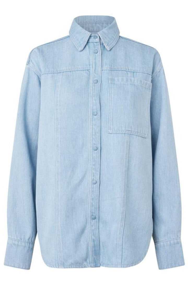 Second Female - Irvin Denim Shirt 59285 - Light blue denim