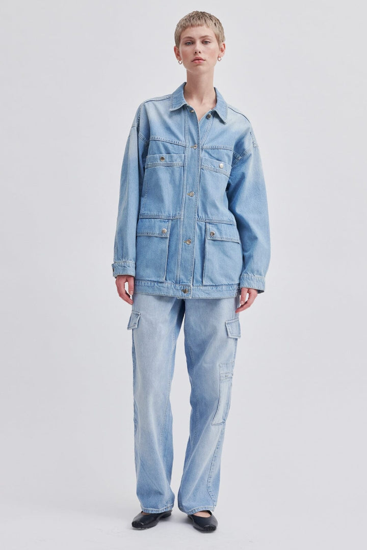 Second Female - Sandja Cargo Trousers - Denim Blue Bukser 