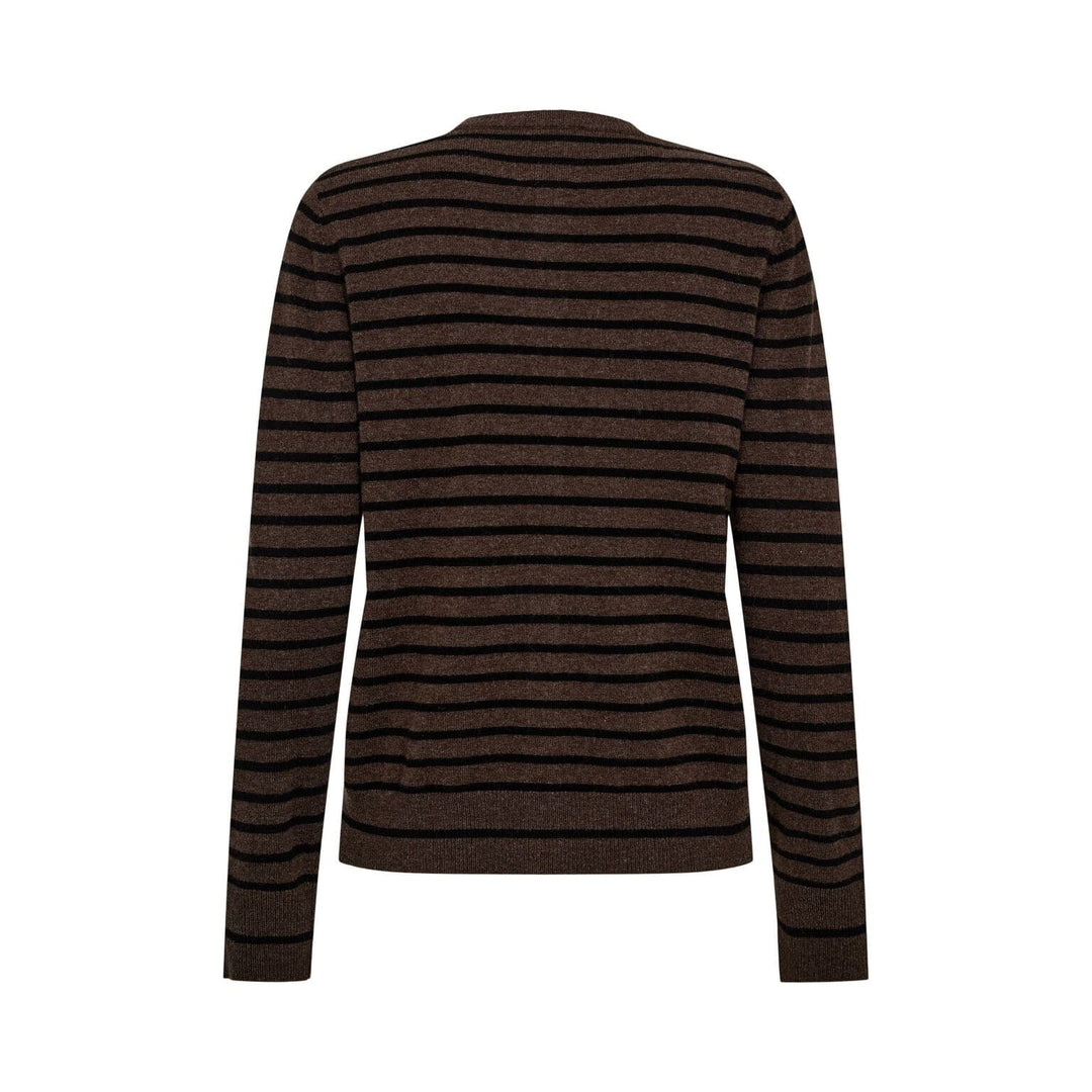 Sofie Schnoor - Cardigan - 7141 Dark Brown Black Striped Cardigans 