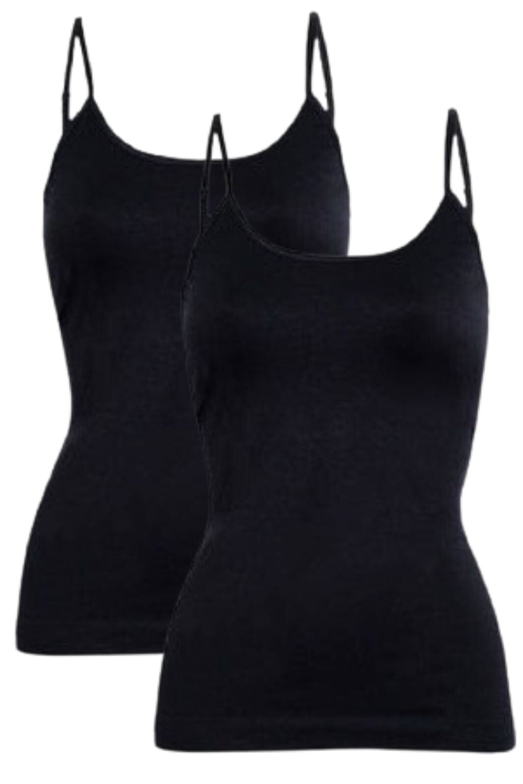 Soft basic - Soffi Top narrow strap 2 pak - black Undertrøjer 