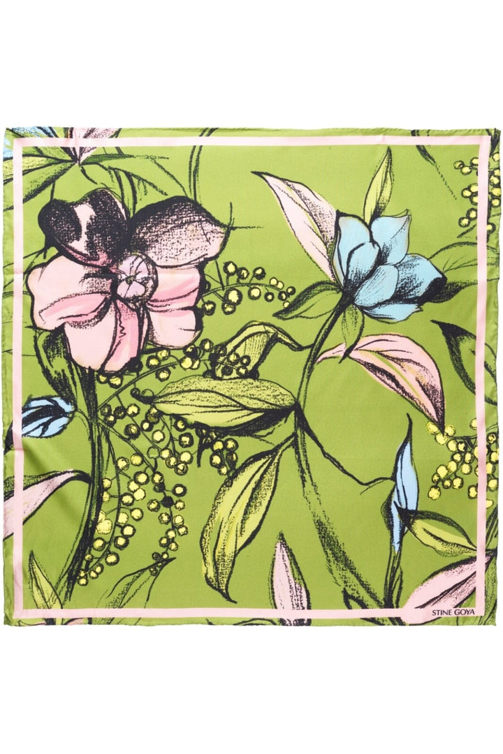 Stine Goya - 2287 Silk Scarves, Small Scarf sg-ss25-a010-2287 - Pencil Garden