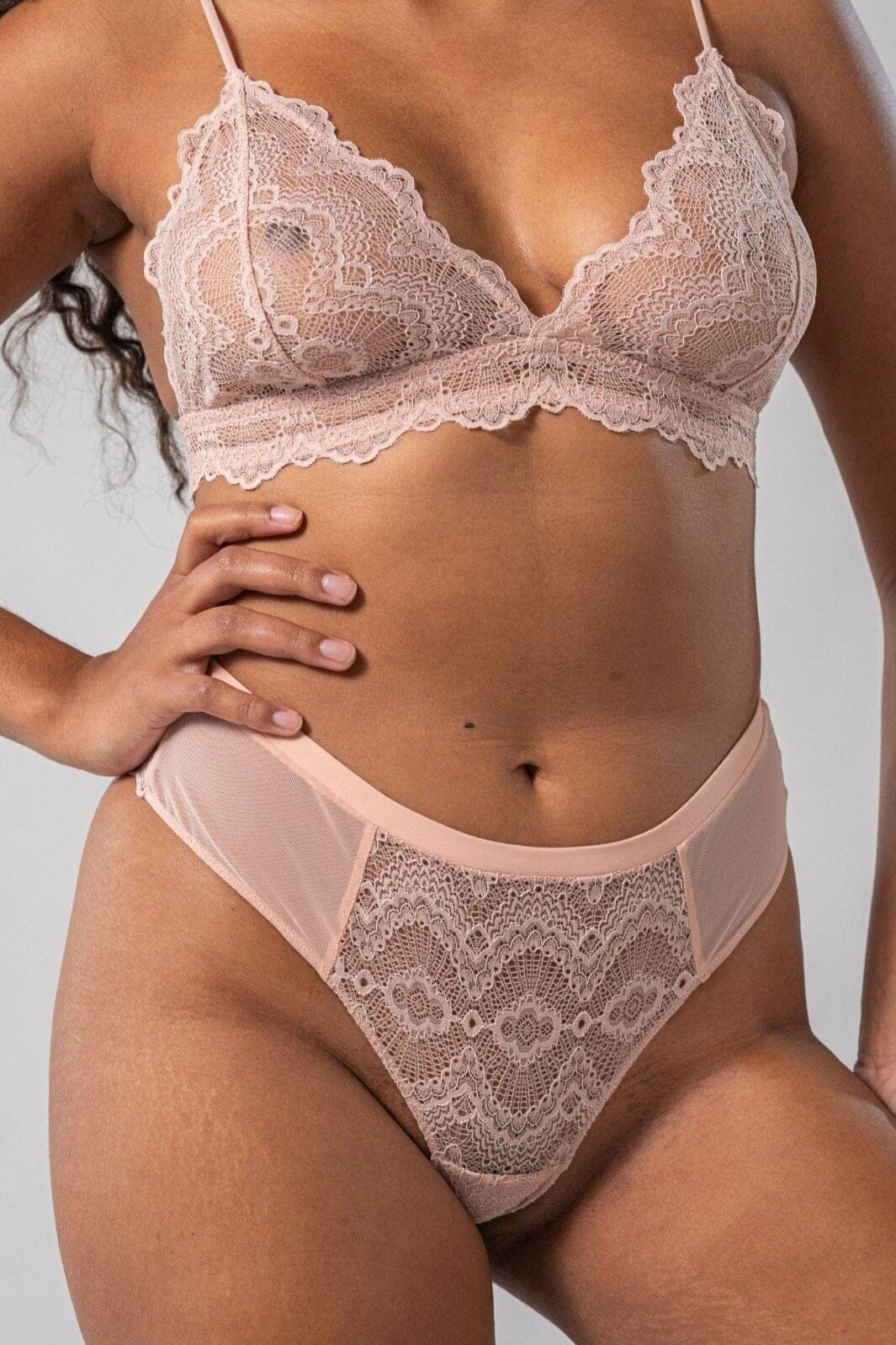 Understatement Underwear - Lace Cheeky - Nude Underbukser 