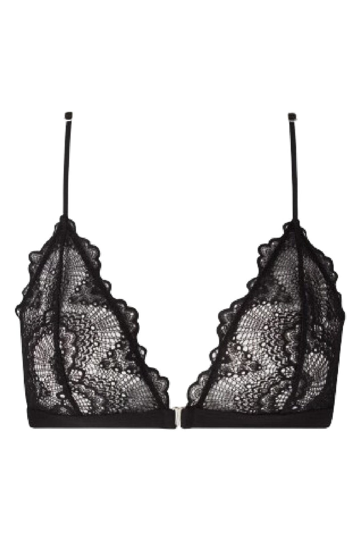 Understatement Underwear - Lace Racerback Triangle Bralette - Black Undertøj 