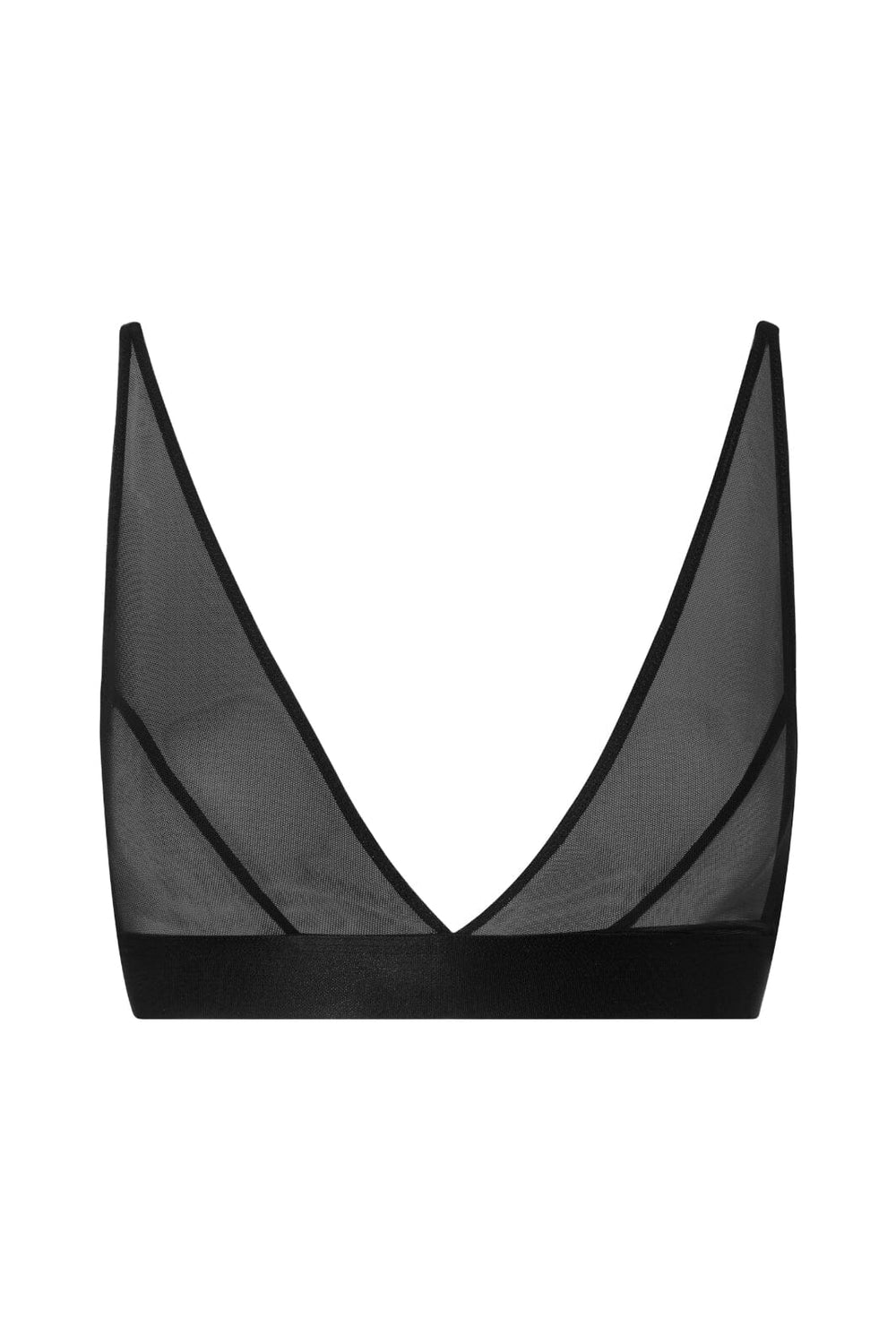 Understatement Underwear - Mesh Plunge Bralette - Black BH 