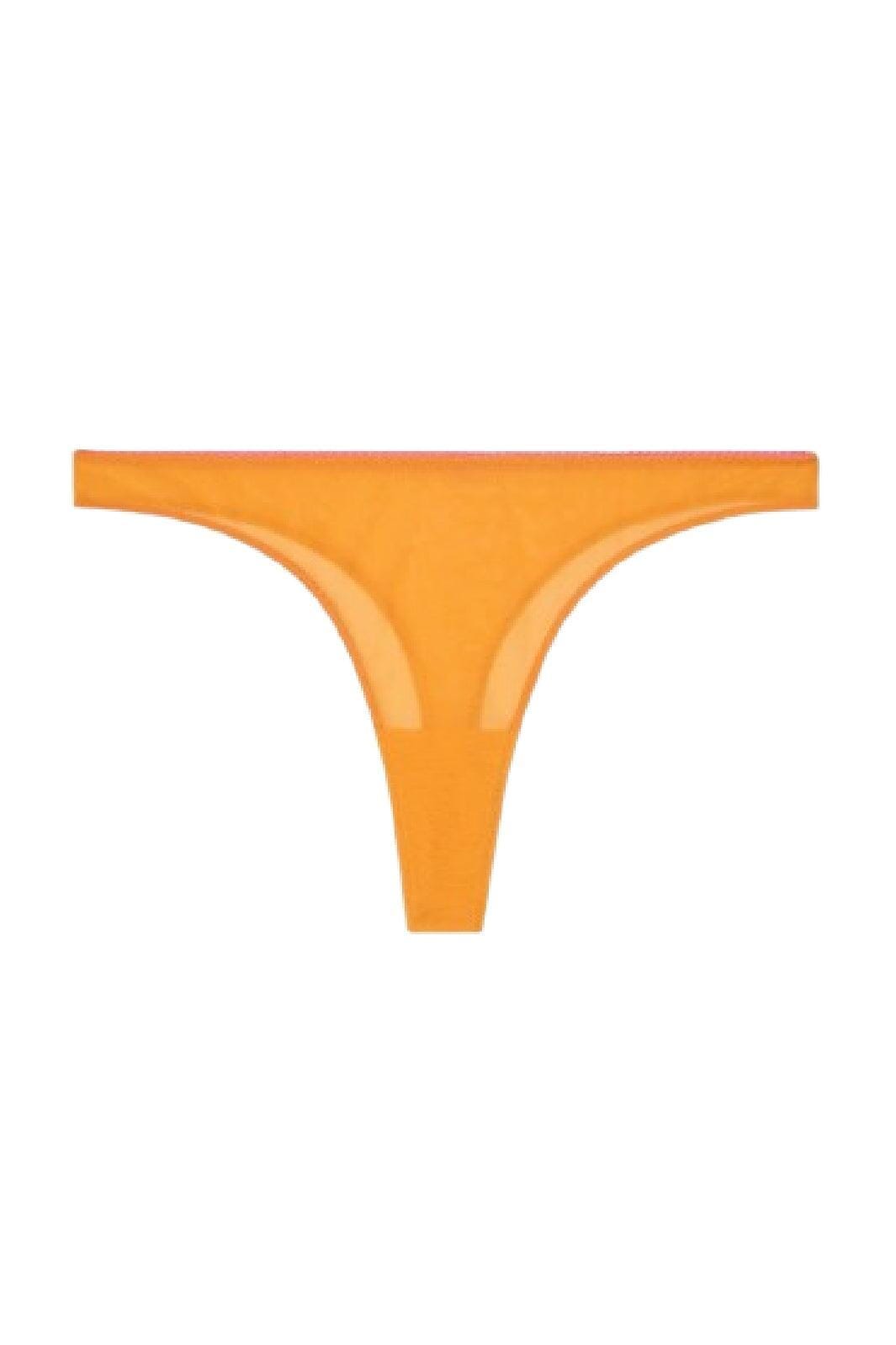 Understatement Underwear - Mesh Thong - Apricot/Neon Pink Trusser 