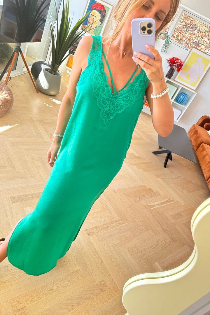 Valentin Studio - String Long Dress - Deep Green Kjoler 