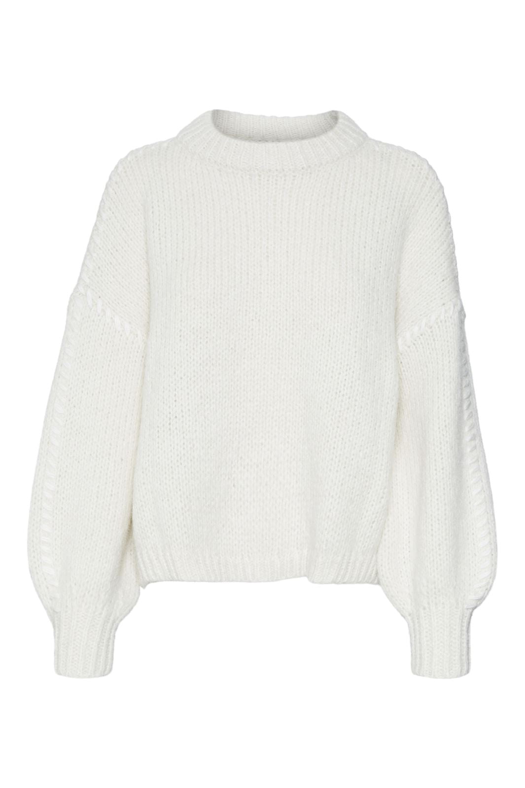 Vero Moda - Vmfeng Ls O-Neck Pullover Boo - 4598500 Birch W. Snow White