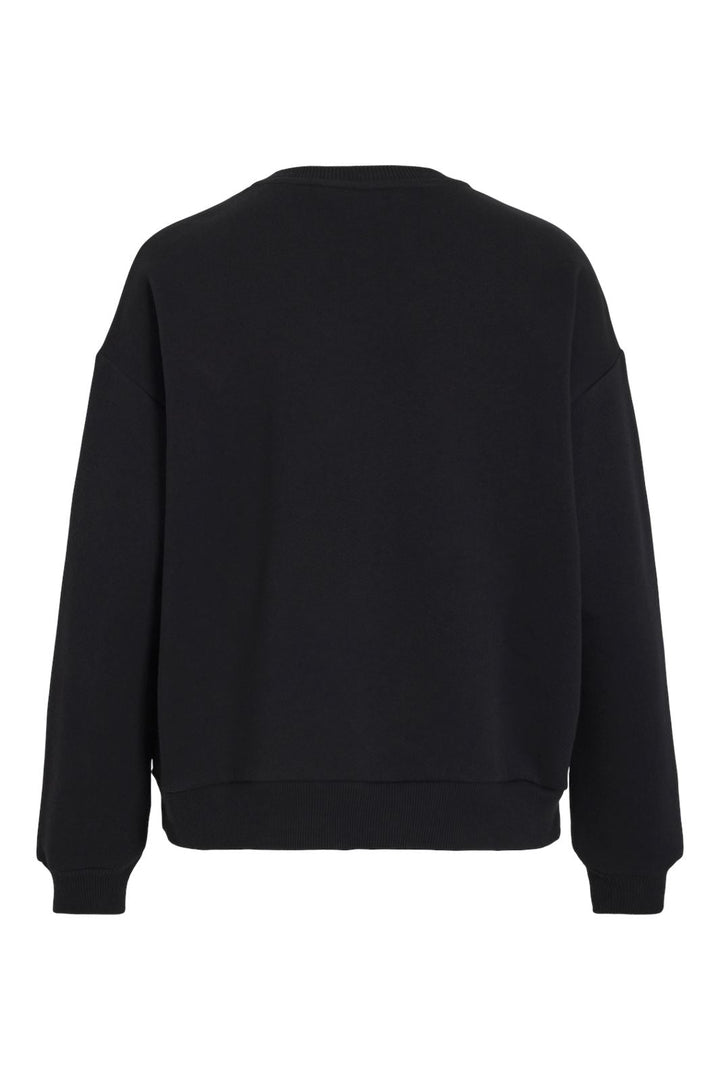 Vila - Bika L/S Detailed Sweatshirt - 4751382 Black