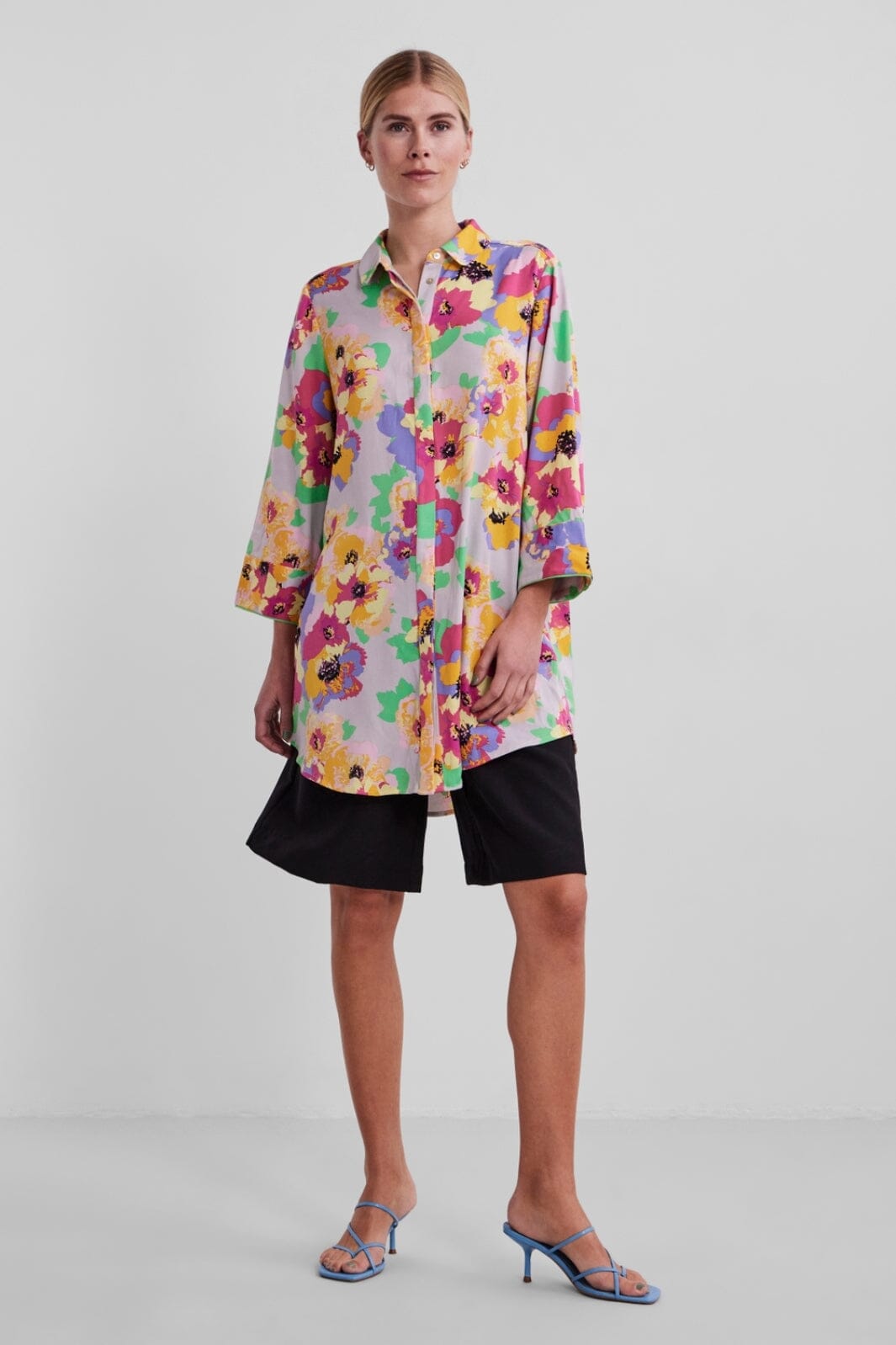 Y.A.S - Yasbobo 3/4 Long Shirt S. - Star White BOBO PRINT