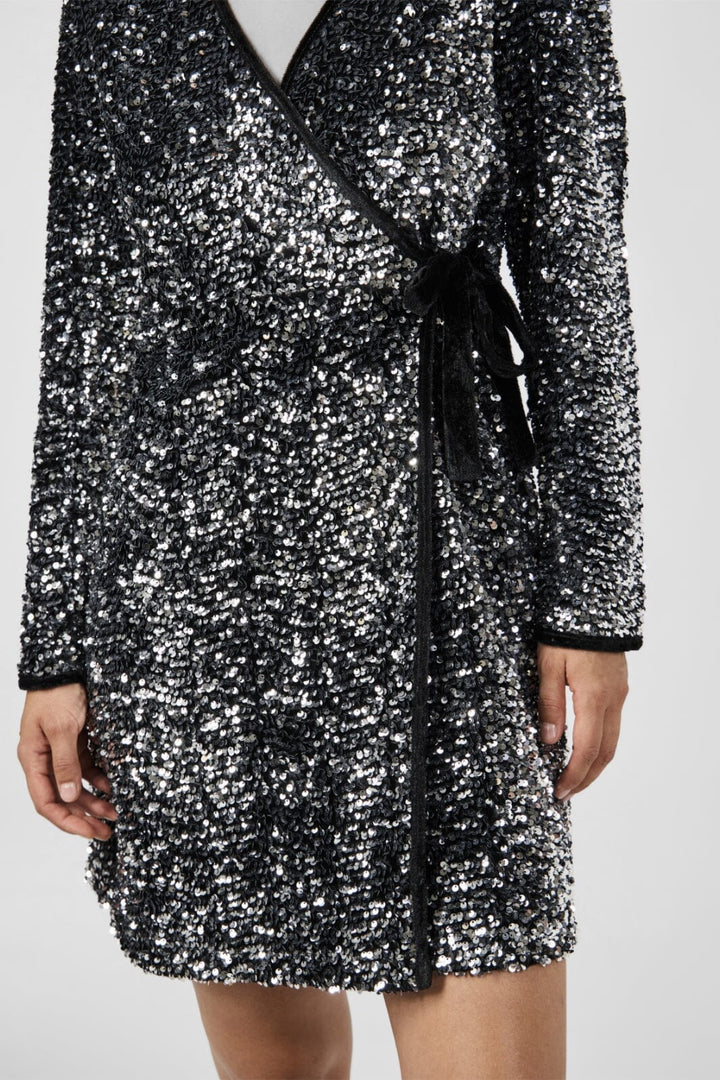 Y.A.S - Yaselle Ls Wrap Dress 26036618 - 4673182 - Silver