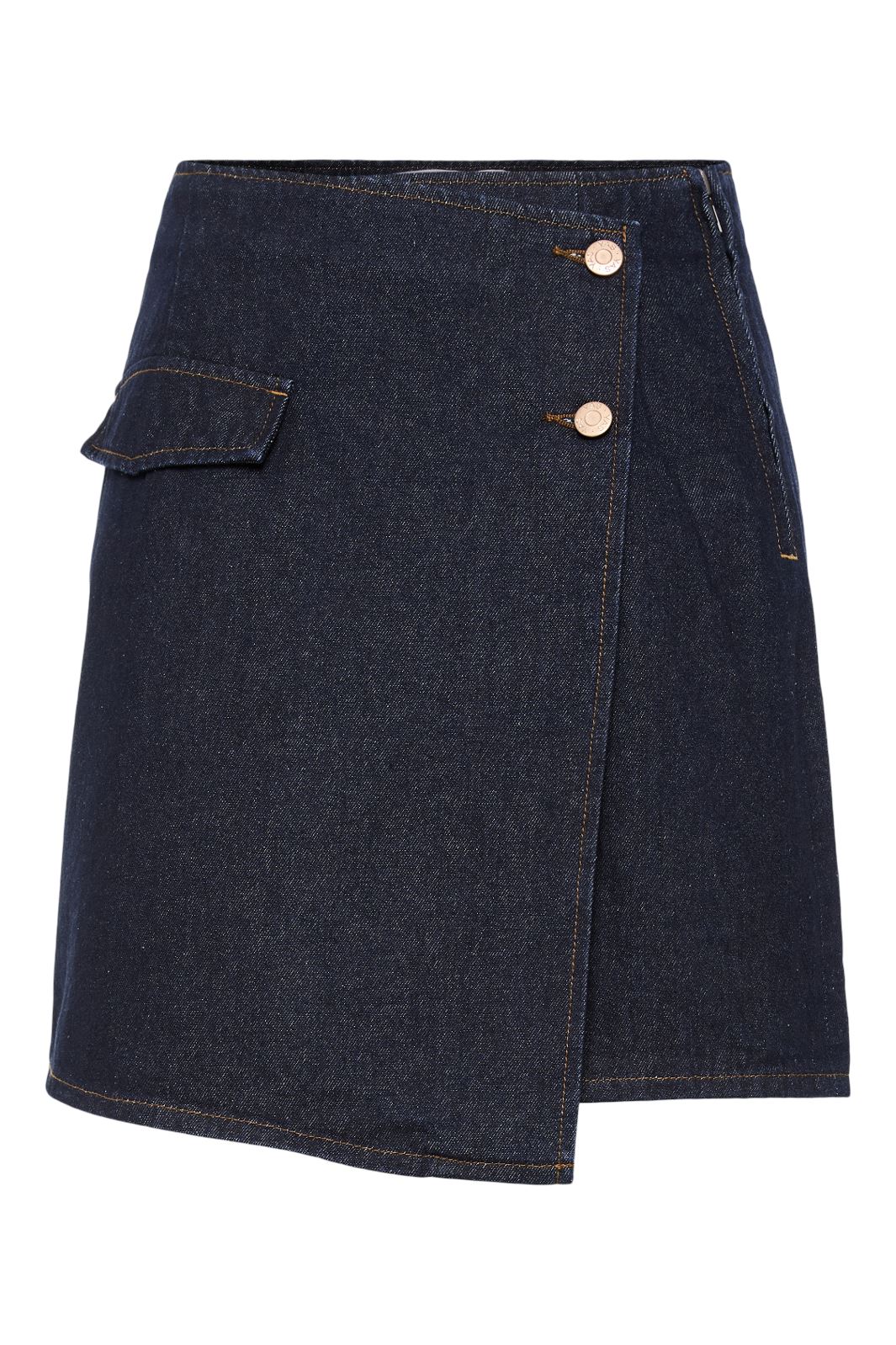 Y.A.S - Yaslisana Hmw Short Denim Skirt - 4625892 Dark Blue Denim